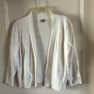 Cielo Cream / White Cropped Cardigan Sweater